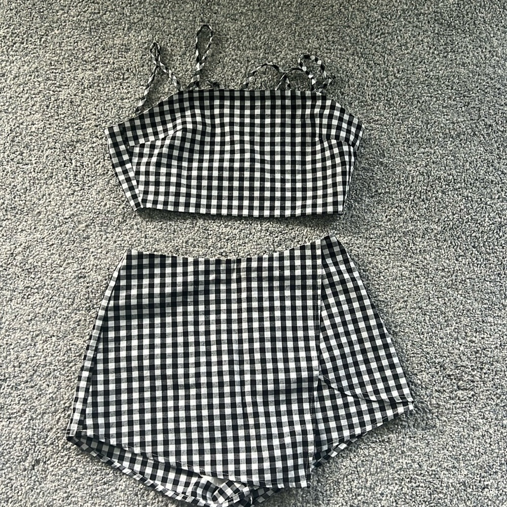 Cotton Candy LA Gingham set size small